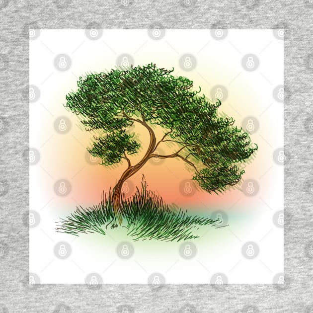 Tree Drawn in Sketch Style by devaleta